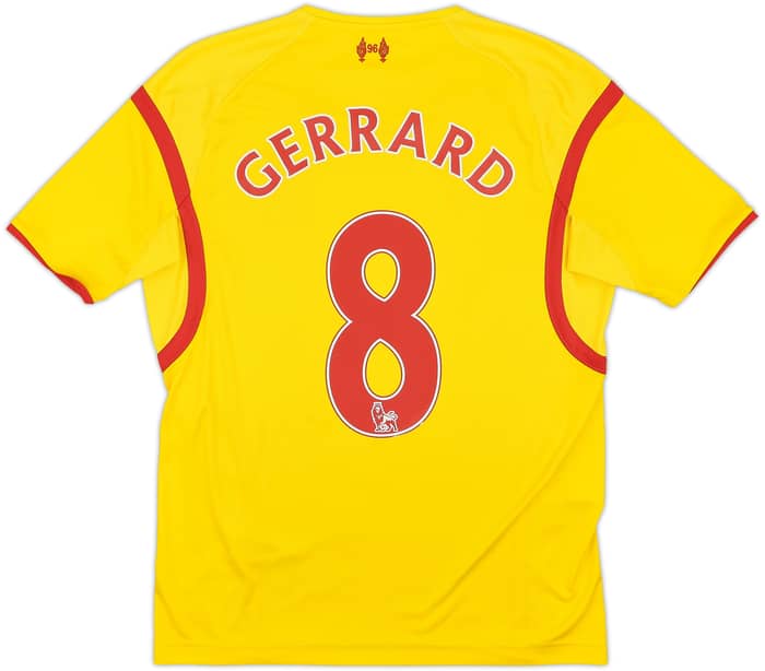 2014-15 Liverpool Away Shirt Gerrard #8 - 8/10 - (XL.Boys)
