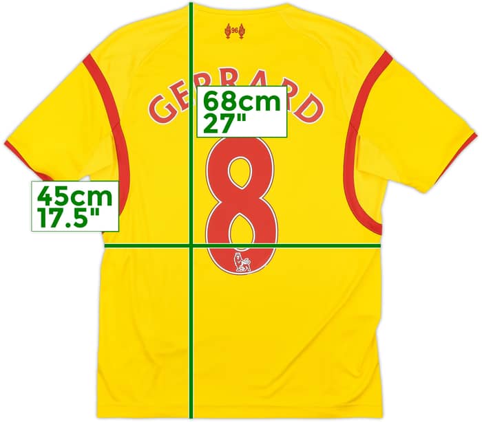 2014-15 Liverpool Away Shirt Gerrard #8 - 8/10 - (XL.Boys)