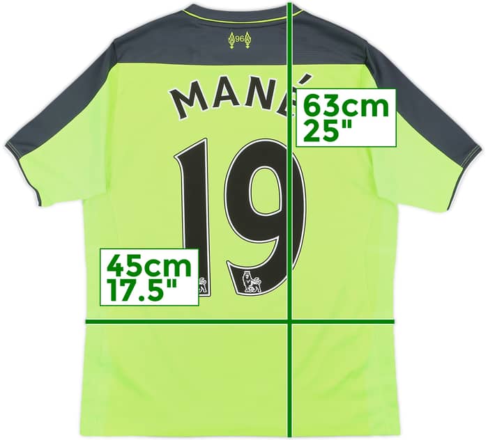 2016-17 Liverpool Third Shirt Mane #19 - 8/10 - (L.Boys)