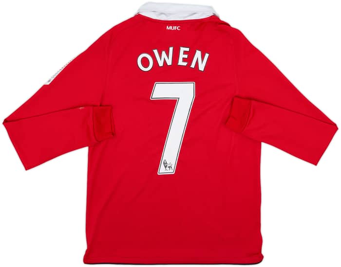 2010-11 Manchester United Home L/S Shirt Owen #7 - 5/10 - (S)