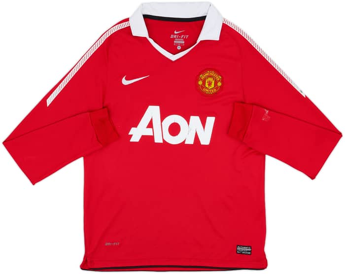 2010-11 Manchester United Home L/S Shirt Owen #7 - 5/10 - (S)
