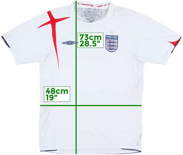 2005-07 England Home Shirt - 5/10 - (M)
