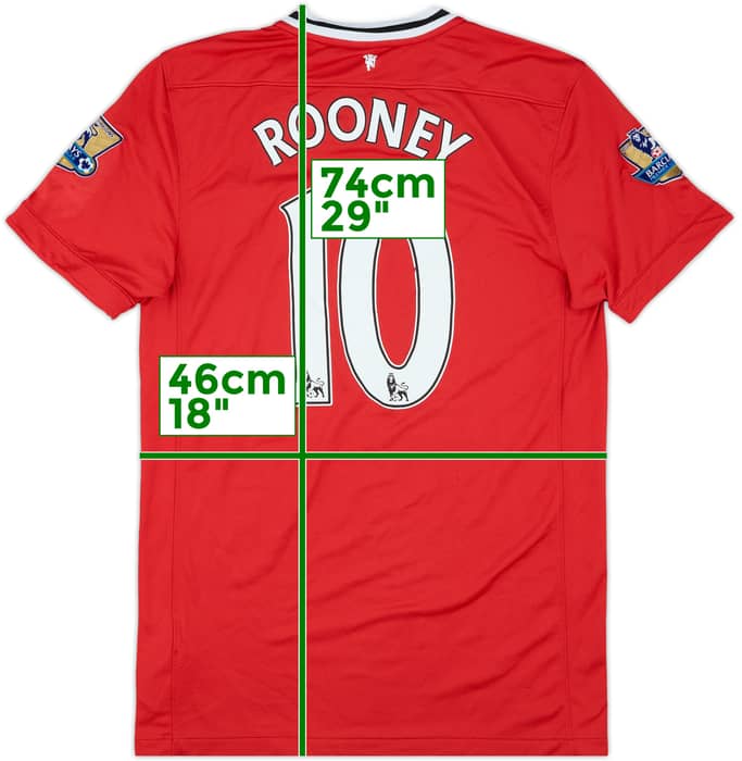 2011-12 Manchester United Home Shirt Rooney #10 - 7/10 - (M)