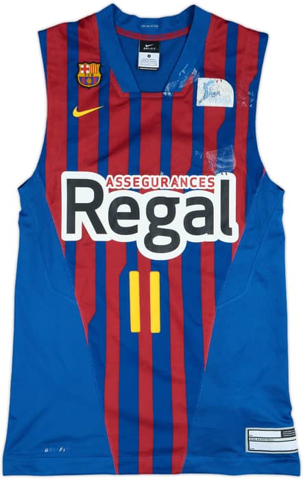 2011-12 FC Barcelona Basquet Home Jersey Navarro #11 - 5/10 - (S)