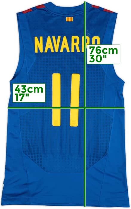 2011-12 FC Barcelona Basquet Home Jersey Navarro #11 - 5/10 - (S)