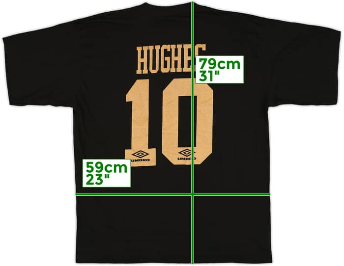 1993-94 Manchester United Special Edition Umbro Graphic Tee Hughes #10 - 9/10 - (XL)