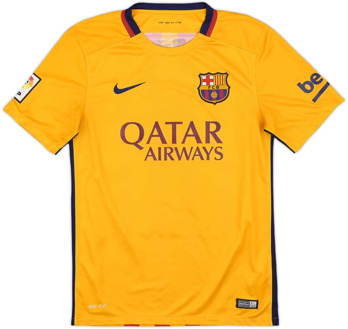 2015-16 Barcelona Away Shirt Suarez #9 - 6/10 - (S)