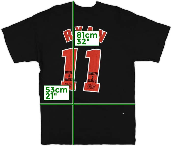 1998-99 Manchester United Graphic Fan Tee Ryan #11 - 9/10 - (XL)