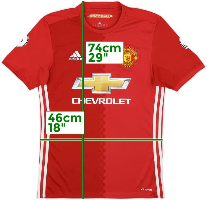 2016-17 Manchester United Home Shirt Pogba #6 - 8/10 - (S)