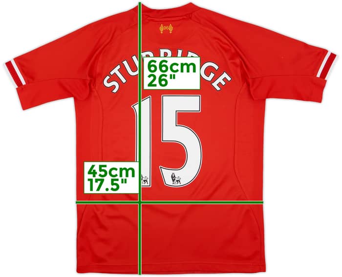 2013-14 Liverpool Home Shirt Sturridge #15 - 8/10 - (XL.Boys)