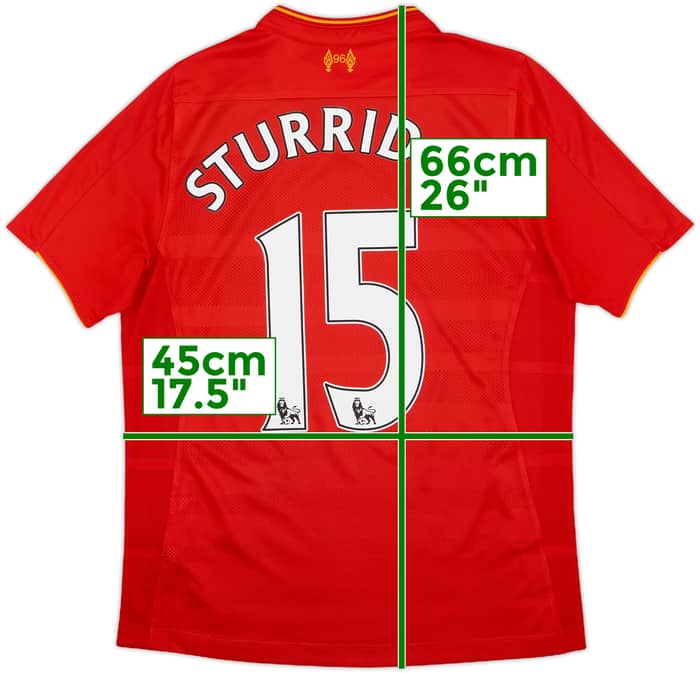 2016-17 Liverpool Home Shirt Sturridge #15 - 8/10 - (XL.Boys)
