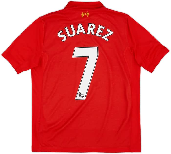 2012-13 Liverpool Home Shirt Suarez #7 - 8/10 - (XL.Boys)