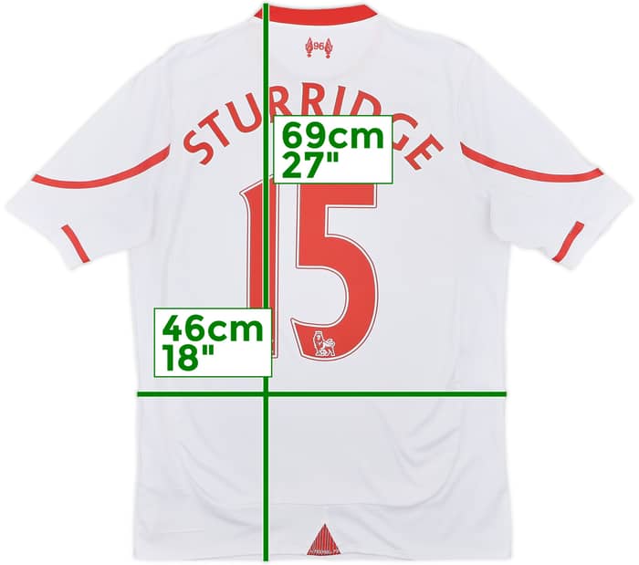 2015-16 Liverpool Away Shirt Sturridge #15 - 10/10 - (XL.Boys)