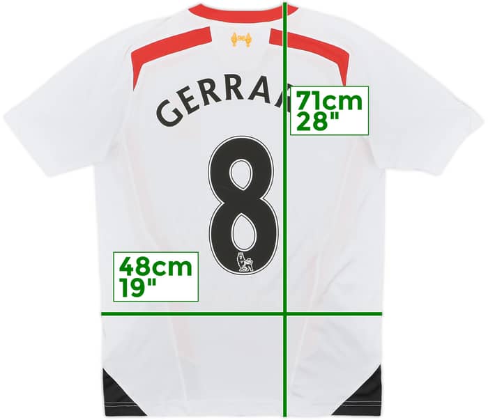 2013-14 Liverpool Away Shirt Gerrard #8 - 10/10 - (XL.Boys)