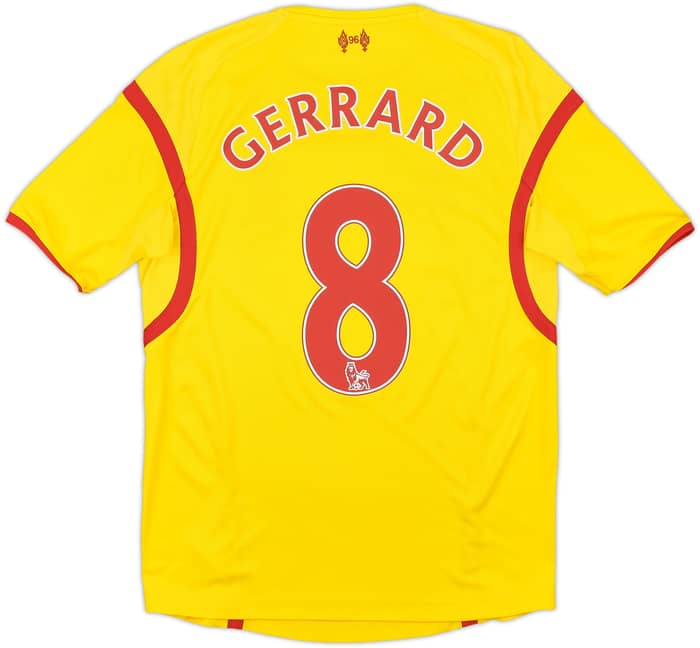 2014-15 Liverpool Away Shirt Gerrard #8 - 9/10 - (XL.Boys)
