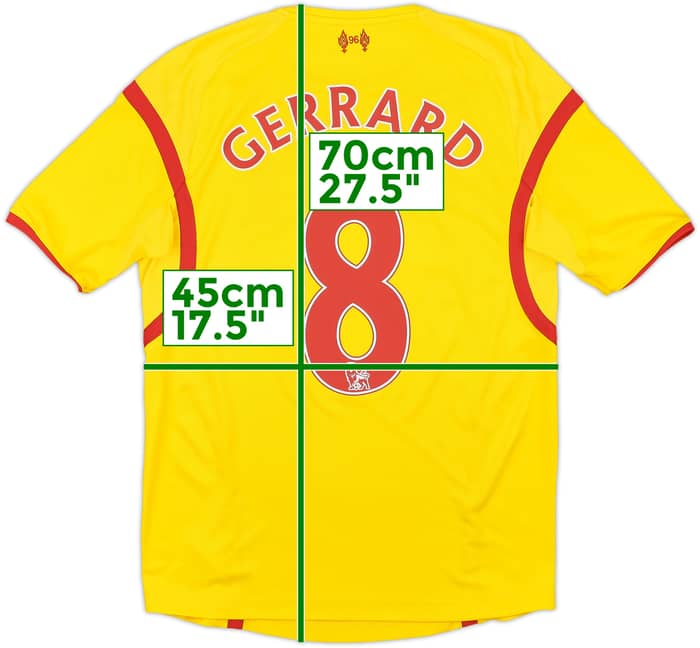 2014-15 Liverpool Away Shirt Gerrard #8 - 9/10 - (XL.Boys)