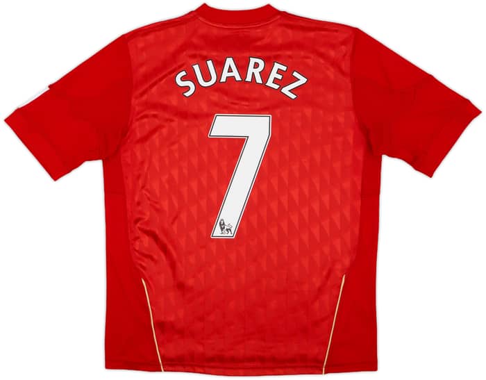 2010-12 Liverpool Home Shirt Suarez #7 - 8/10 - (XL.Boys)