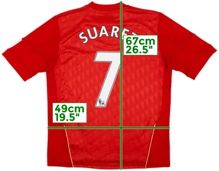 2010-12 Liverpool Home Shirt Suarez #7 - 8/10 - (XL.Boys)