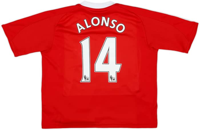 2008-10 Liverpool Home Shirt Alonso #14 - 9/10 - (6-7 Years)