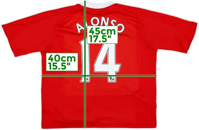 2008-10 Liverpool Home Shirt Alonso #14 - 9/10 - (6-7 Years)
