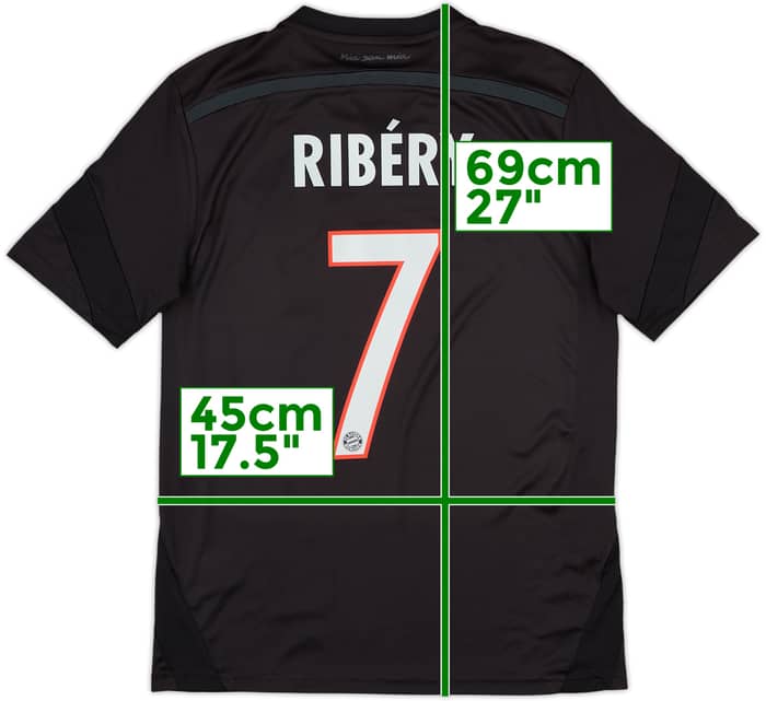 2014-15 Bayern Munich Third Shirt Ribery #7 - 8/10 - (XL.Boys)