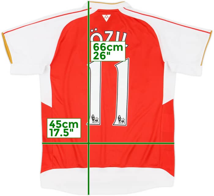 2015-16 Arsenal Home Shirt Ozil #11 - 7/10 - (XL.Boys)