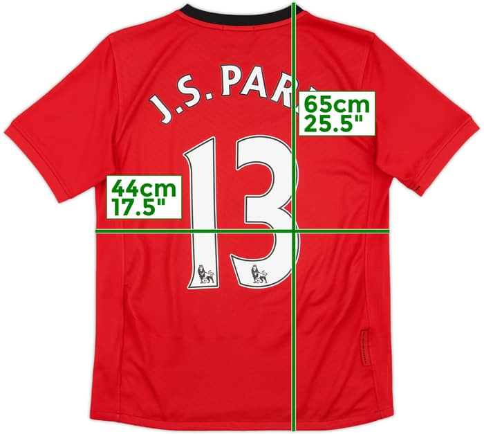 2009-10 Manchester United Home Shirt J.S.Park #13 - 7/10 - (L.Boys)