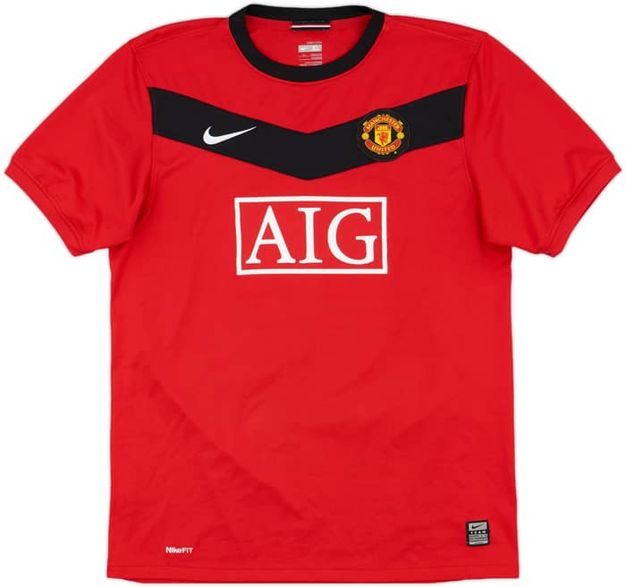 2009-10 Manchester United Home Shirt J.S.Park #13 - 7/10 - (XL.Boys)