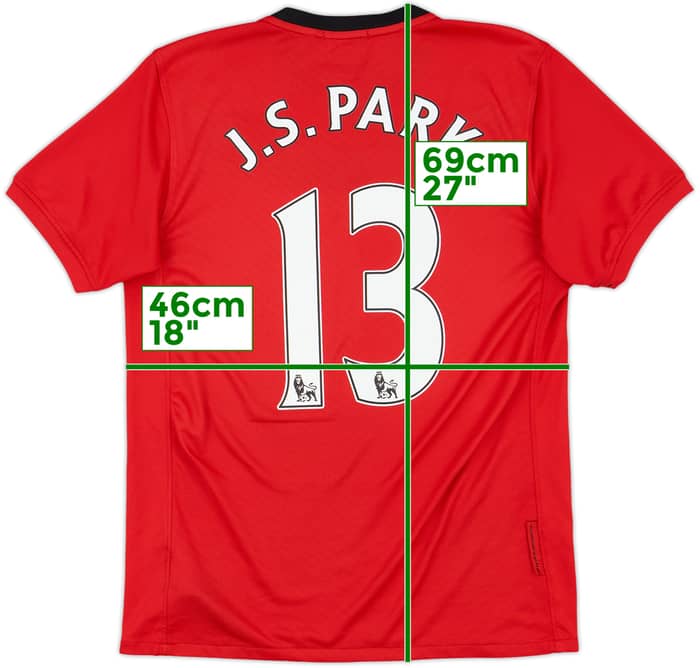2009-10 Manchester United Home Shirt J.S.Park #13 - 7/10 - (XL.Boys)