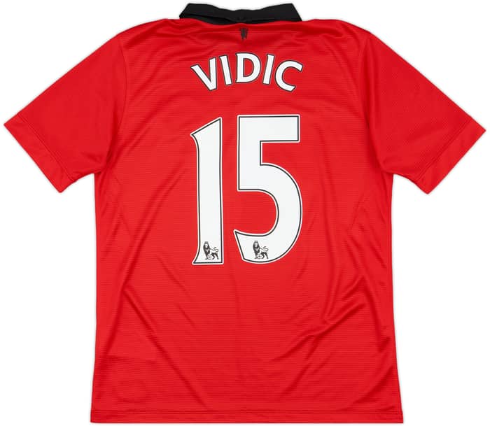 2013-14 Manchester United Home Shirt Vidic #15 - 8/10 - (XL.Boys)