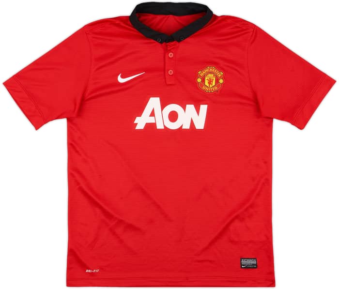 2013-14 Manchester United Home Shirt Vidic #15 - 8/10 - (XL.Boys)