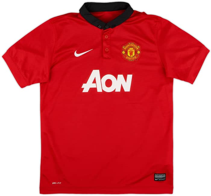 2013-14 Manchester United Home Shirt Vidic #15 - 7/10 - (L.Boys)