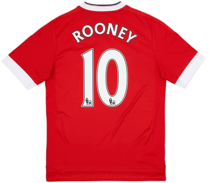 2015-16 Manchester United Home Shirt Rooney #10 - 8/10 - (XL.Boys)