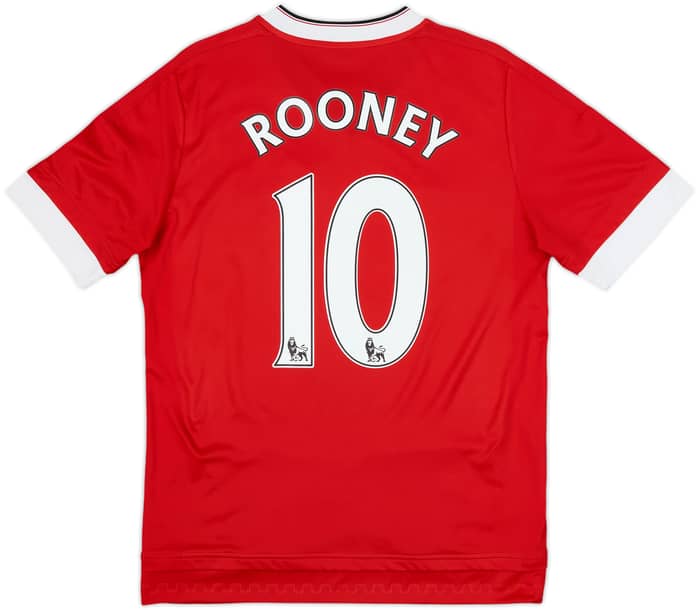 2015-16 Manchester United Home Shirt Rooney #10 - 9/10 - (XL.Boys)