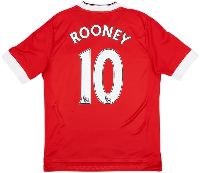 2015-16 Manchester United Home Shirt Rooney #10 - 10/10 - (XL.Boys)
