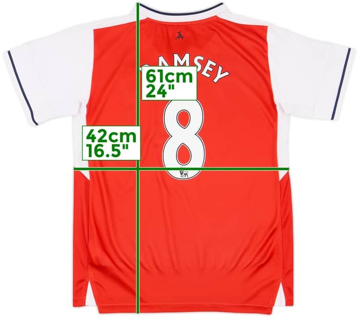 2016-17 Arsenal Home Shirt Ramsey #8 - 9/10 - (M.Boys)