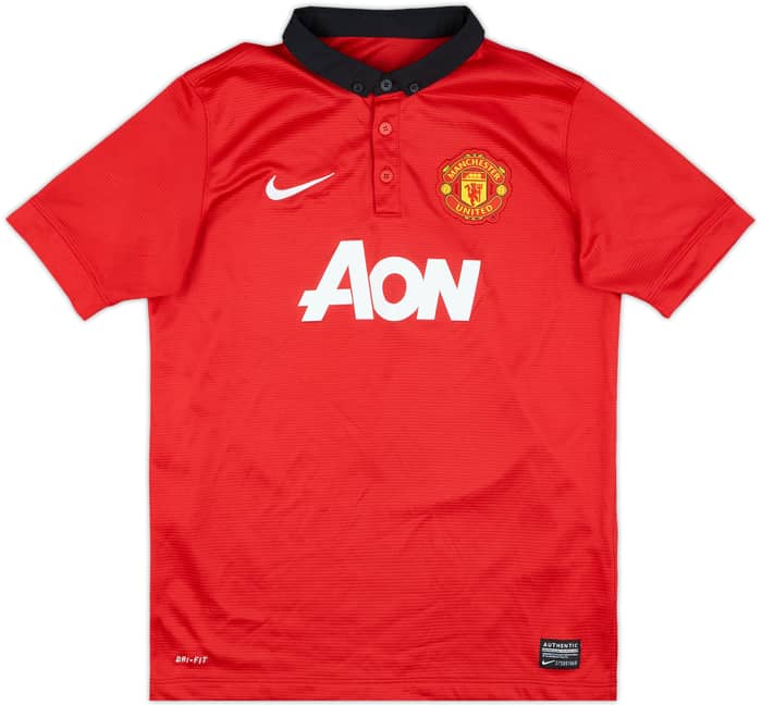2013-14 Manchester United Home Shirt v.Persie #20 - 9/10 - (L.Boys)
