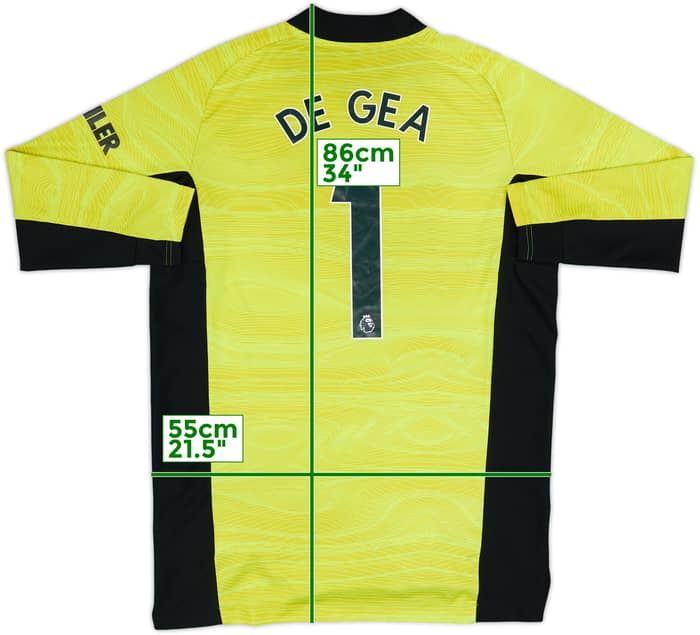 2021-22 Manchester United GK 3/4 Shirt Shirt De Gea #1 - 9/10 - (L)