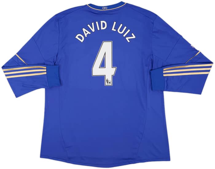 2012-13 Chelsea Home L/S Shirt David Luiz #4 - 7/10 - (XXL)