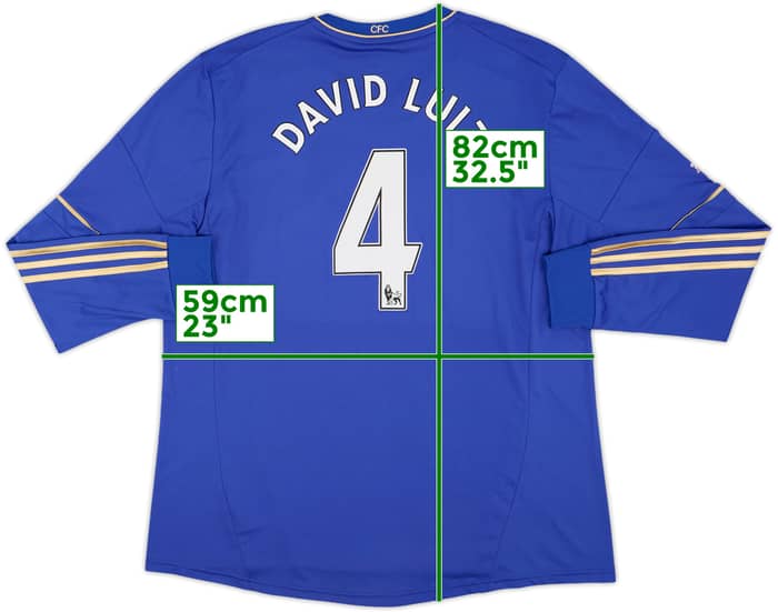 2012-13 Chelsea Home L/S Shirt David Luiz #4 - 7/10 - (XXL)