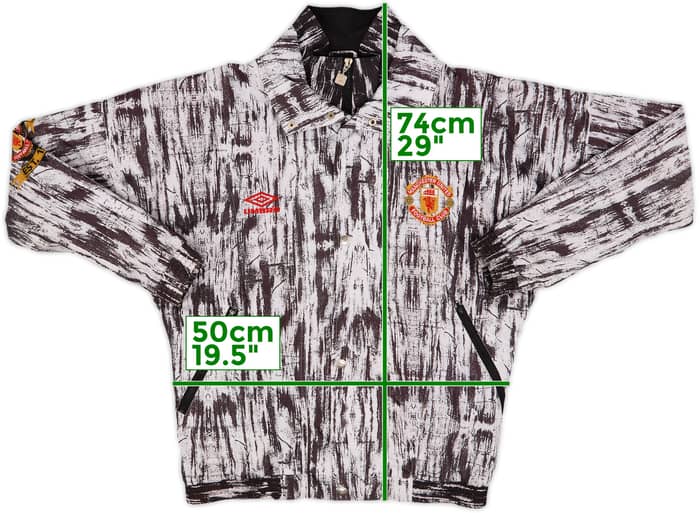 1992-93 Manchester United Umbro Track Jacket - 8/10 - (XS)