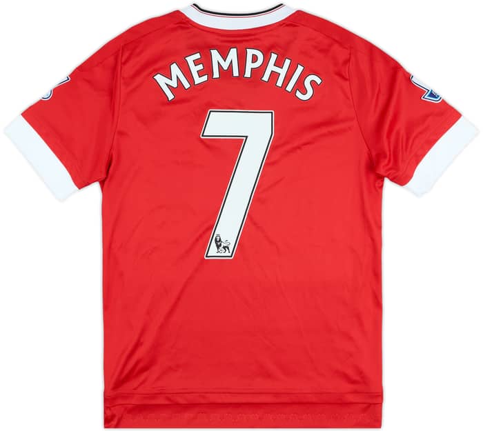 2015-16 Manchester United Home Shirt Memphis #7 - 8/10 - (L.Boys)