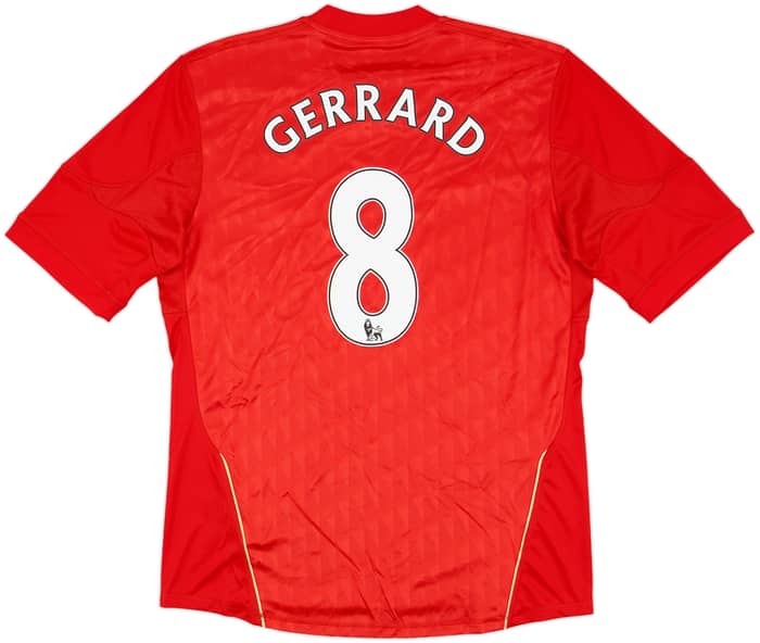 2010-12 Liverpool Home Shirt Gerrard #8 - 8/10 - (L)