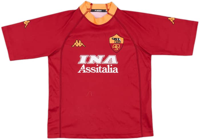 2000-01 Roma Basic Home Shirt - 8/10 - (L.Boys)