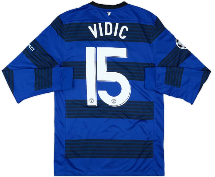 2011-13 Manchester United Away L/S Shirt Vidic #15 - 7/10 - (S)