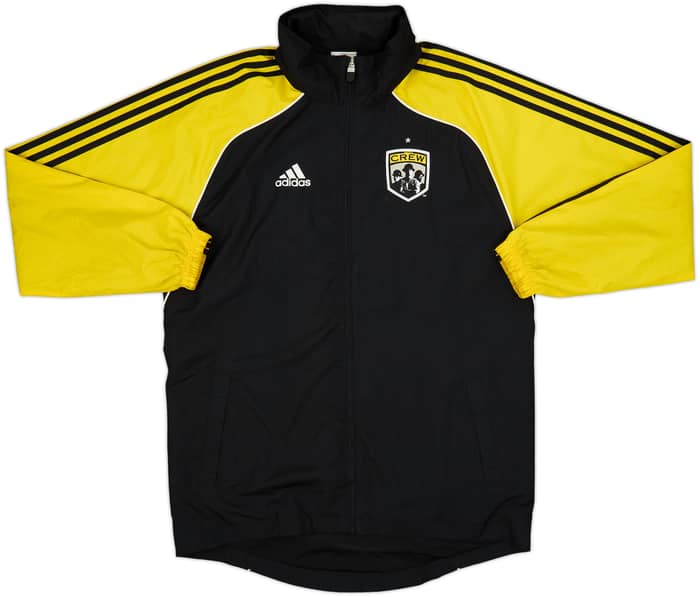 2010-11 Columbus Crew adidas 1/4 Zip Hooded Rain Jacket - 8/10 - (M/L)