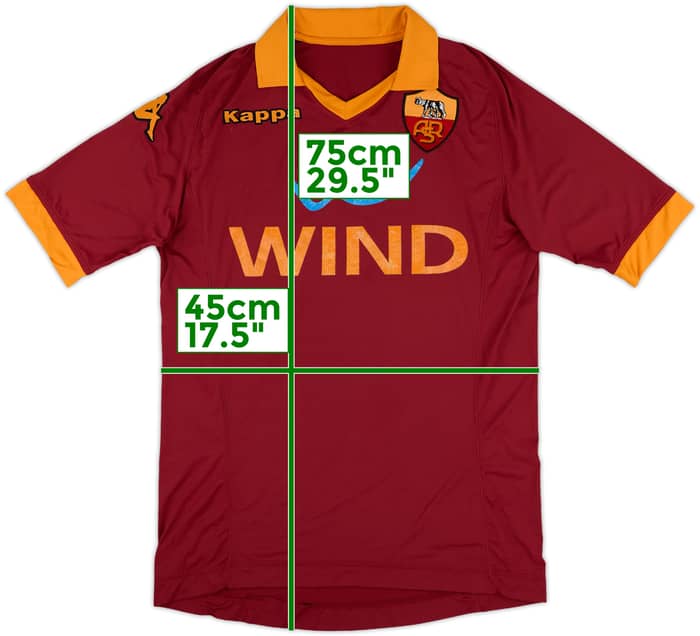 2012-13 Roma Home Shirt - 3/10 - (M)