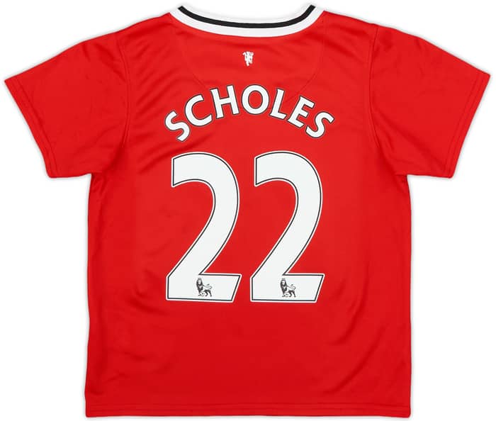 2011-12 Manchester United Home Shirt Scholes #22 - 9/10 - (4-5 Years)
