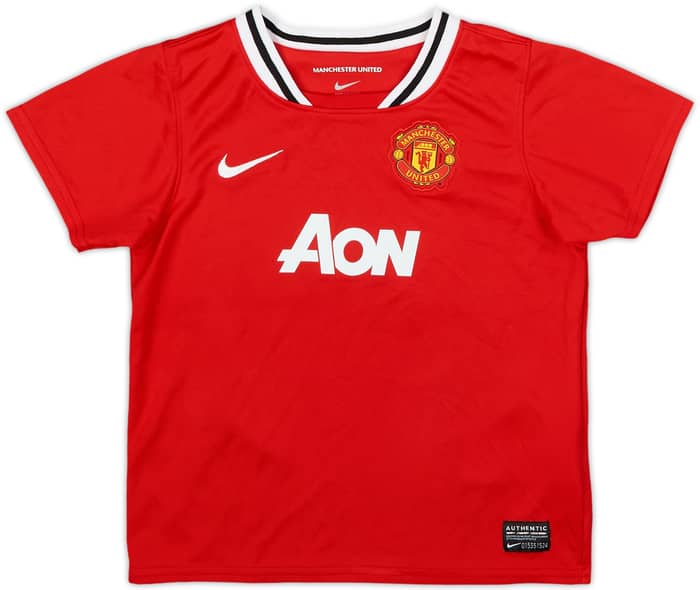 2011-12 Manchester United Home Shirt Scholes #22 - 9/10 - (4-5 Years)