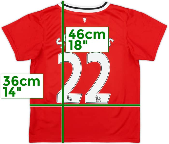 2011-12 Manchester United Home Shirt Scholes #22 - 9/10 - (4-5 Years)